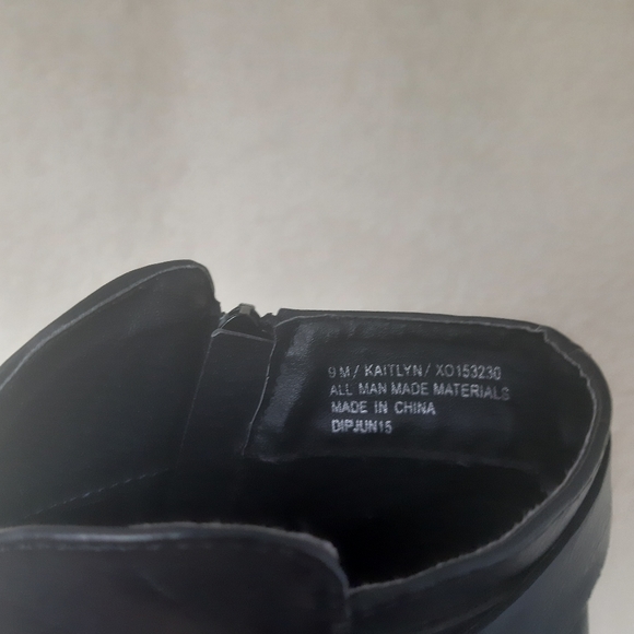 Xoxo black faux leather heeled ankle booties boots - Picture 7 of 11